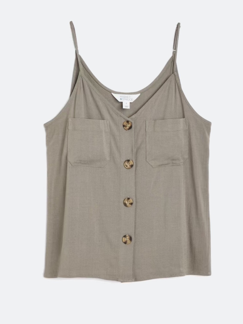 Market & Spruce Elsa Button-Front Cami Large